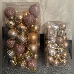 *NEW* Rose Gold Mixed Christmas Tree Balls 1” & 1.5” balls 35 each box